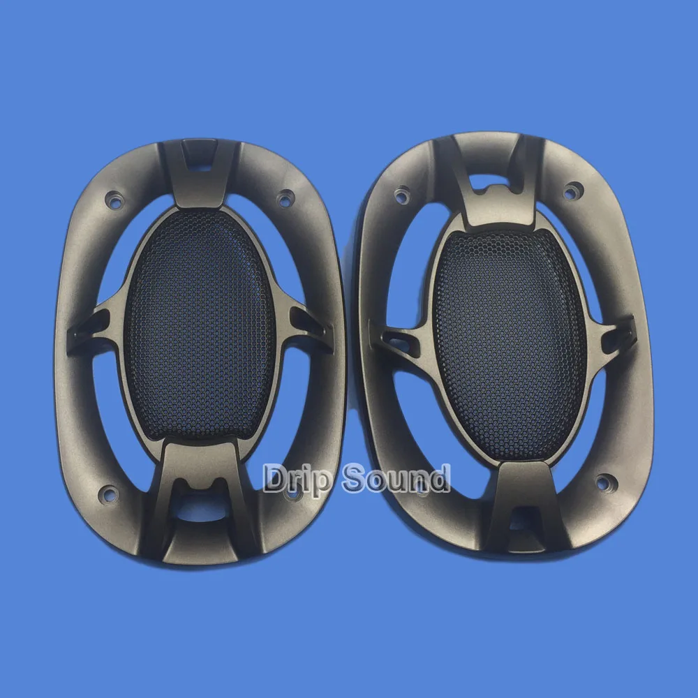 

For 4"x6" 4x6 inch Car Audio Speaker Conversion Net Cover Decorative Circle Metal Mesh Grille Protection