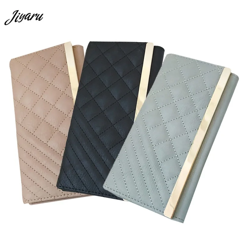 

Wallets for Women Faux Leather Ladies Long Clutch Purse Rhombus Plaid Women Long Wallets Fashion Female Card Holder Money Bags