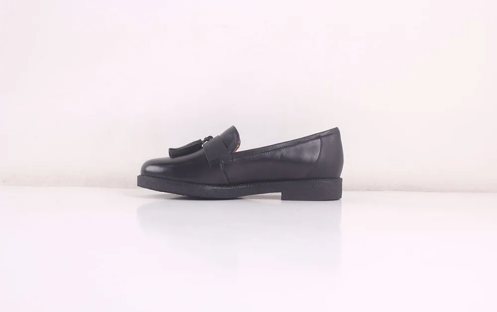 

Bacia Sheepskin Shoes Woman 2019 Genuine Leather Women Shoes Flats 3 Colors Loafers Slip On Women's Fringe Flat Moccasins