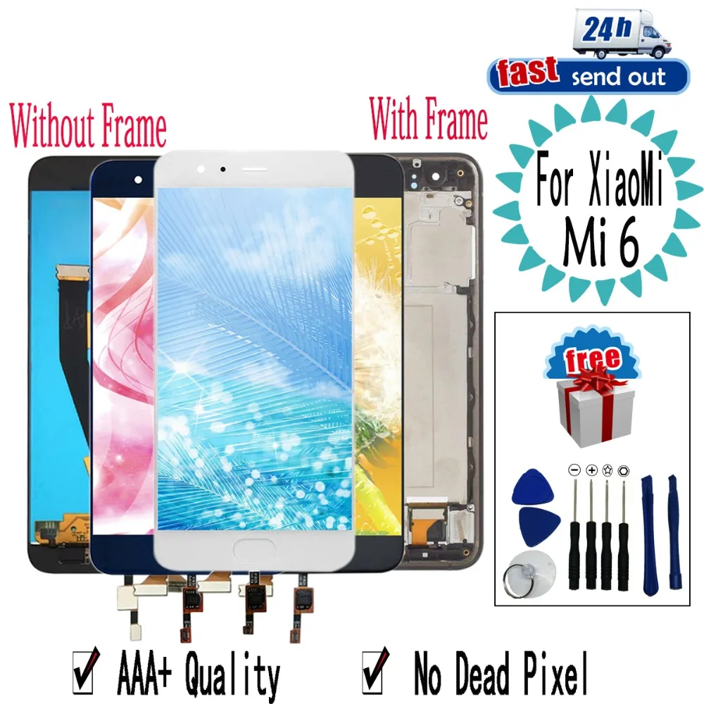 

5.15" LCD For XIAOMI Mi 6 Mi6 M6 LCD Display Mi6 M6 Touch Screen Tested Digitizer Assembly With Frame