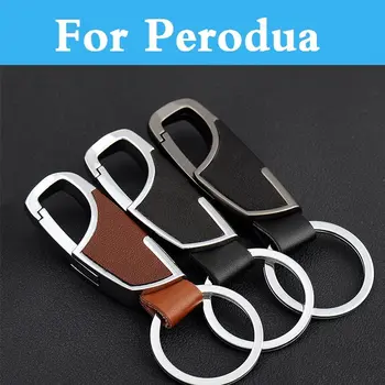 

Car styling Genuine leather key Case Cover key chain For Perodua Kancil Kelisa Kembara MyVi Nautica Viva