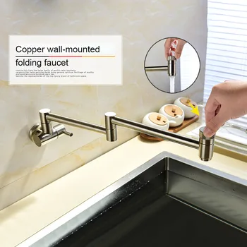 

Hot Brass 360 Rotating Folding Spout Double Switch Cold Tap Chrome Polished LSK99