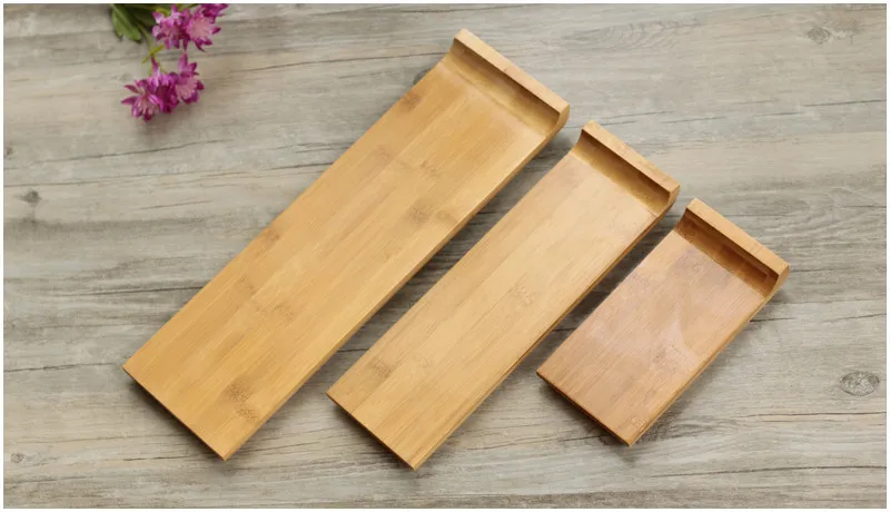 Япония Стиль прямоугольные плиты суши Бамбуковый Контейнер лоток для японских Пособия по кулинарии Ktichen Инструменты Лотки для хранения Посуда