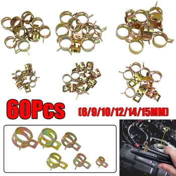 

Clamp Fuel Pipe Clips Car Spring Oil Water Hose Pipe Metal Gold Accessory
