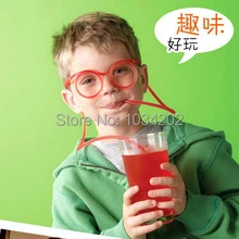 1000 шт/партия забавная Питьевая трубочка в форме очков оправа прекрасные DIY Потрясающие соломинки очки для вечерние блага# ZB57