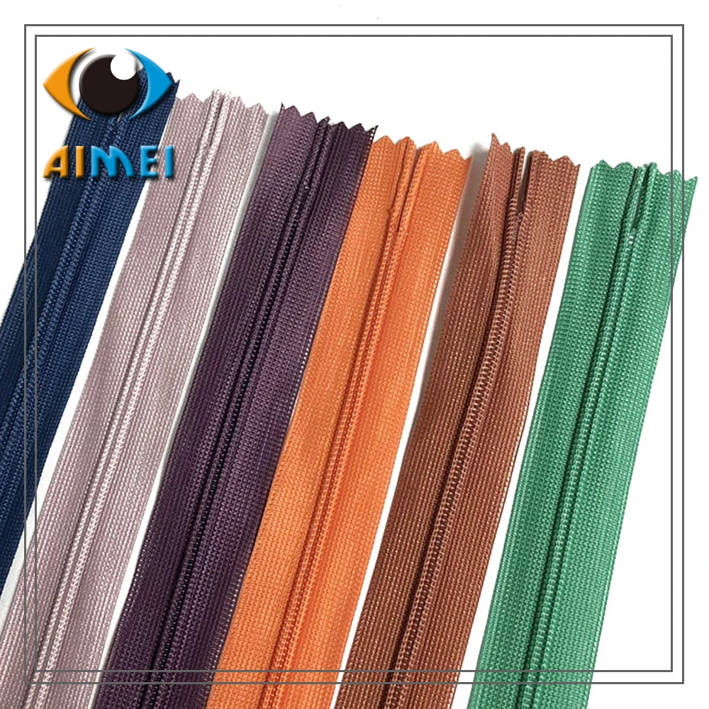 5Pcs/lot 3# 50cm Mix Color DIY Nylon Zipper Closed End Long Invisible  Zippers For Sewing Clothes Cushion Pillow Tailor - AliExpress