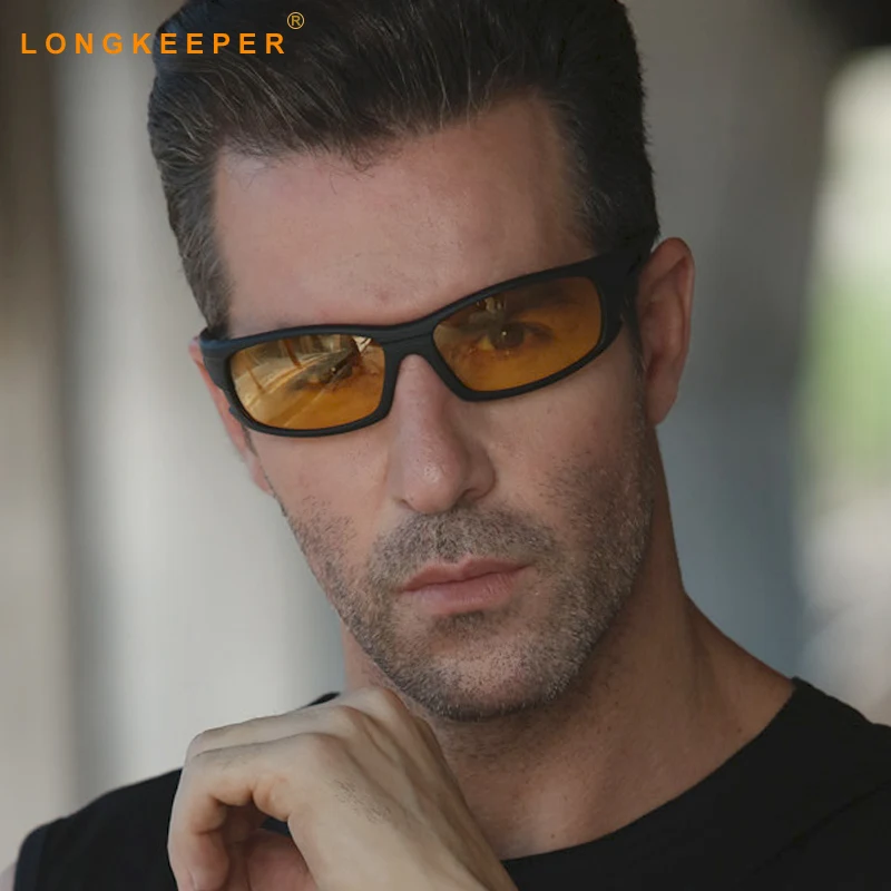 Yellow Lens Night Vision Sunglasses Men Women Car Driving Protection