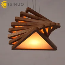 Modern Art Wooden Pendant Lights cord Hanging Wood Acrylic E27 bulb Lamps Dinning Room Restaurant Retro Fixtures Luminaire Modern Art Wooden Pendant Lights cord Hanging Wood Acrylic E27 bulb Lamps Dinning Room Restaurant Retro Fixtures Luminaire
