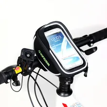 Kingsir Brand Mountain Bike Bicycle Cycling Bag Waterproof Touch Screen Mobile Phone Bag Handlebar Front Tube Sport Panniers