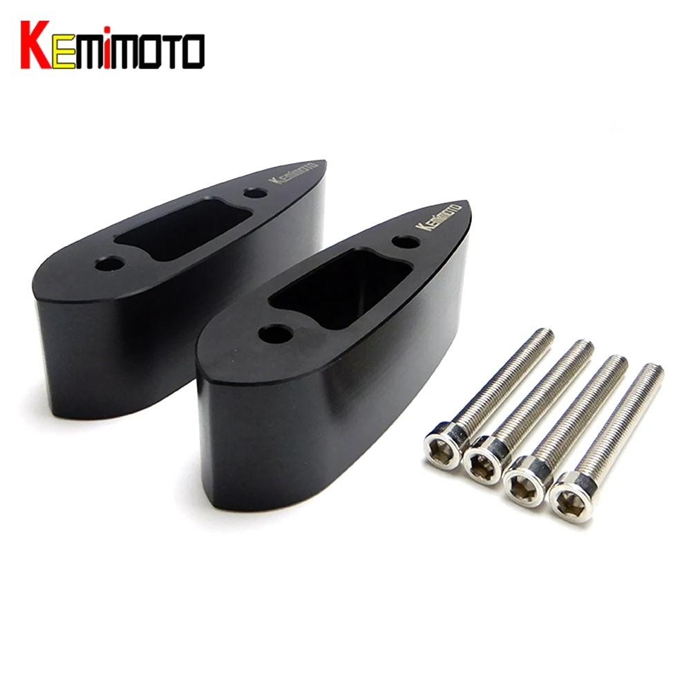 

KEMiMOTO YZF R25 R3 Motorcycle Mirror Riser Extenders Extension Adapter Adaptor for Yamaha YZF-R3 YZF-R25 2014-2017 1.25" 32mm