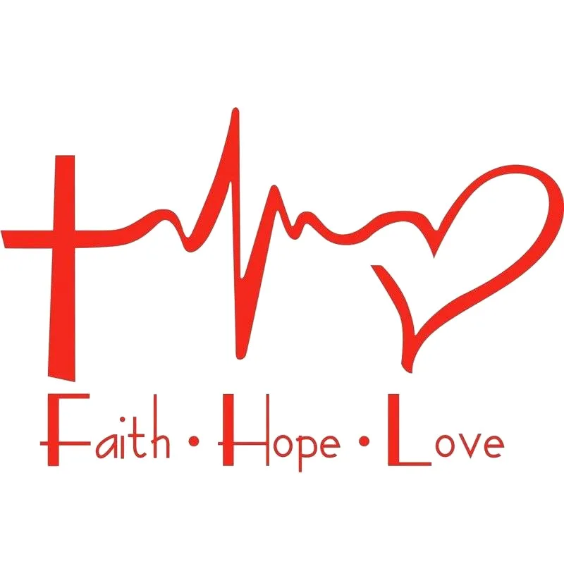 Faith Hope Love Decal Sticker For Laptop Car Motorcycle SUVs Bumper Car Window