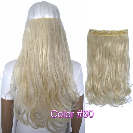 TOPREETY термостойкие B5 волосы из синтетического волокна 22 "55 см 120gr волнистые 5 клипов клип в наращивание волос