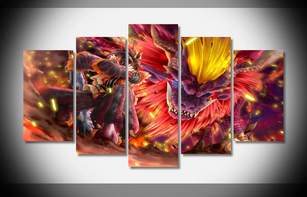 

7420 monster hunter Poster Framed Gallery wrap art print home wall decor wall picture Already to hang digital print wholesale