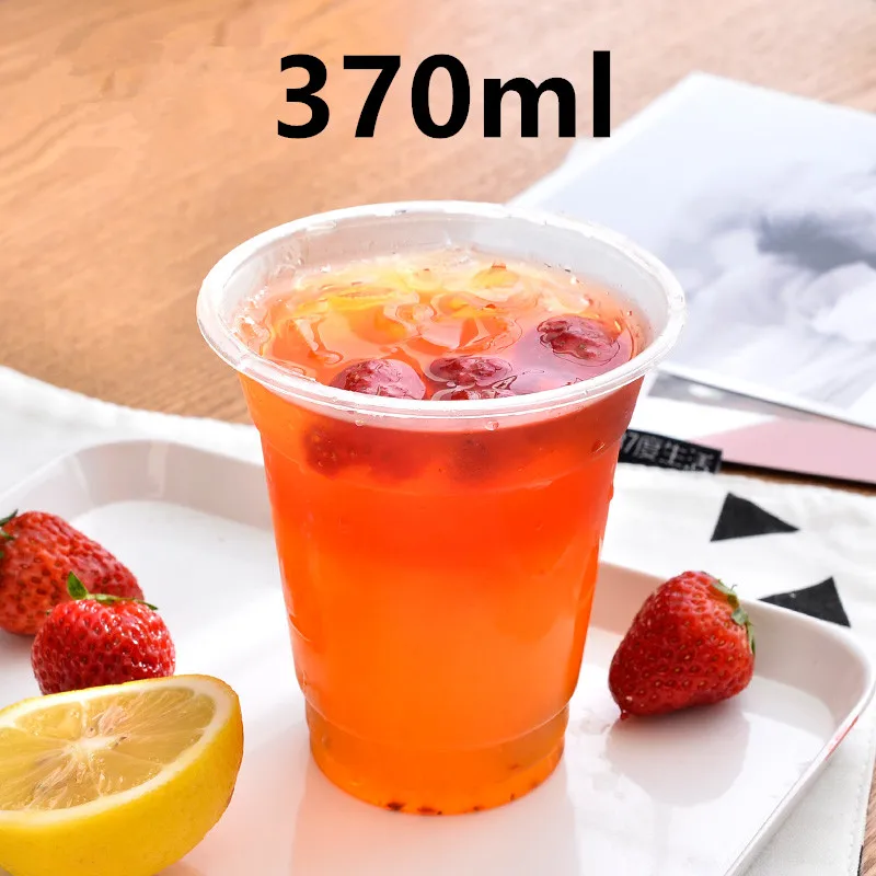50 шт, 95 Калибр Одноразовая чашка для чая прозрачная пластиковая бутылка сока пластиковая кружки с крышками вечерние пользу cute стакан - Цвет: only cup