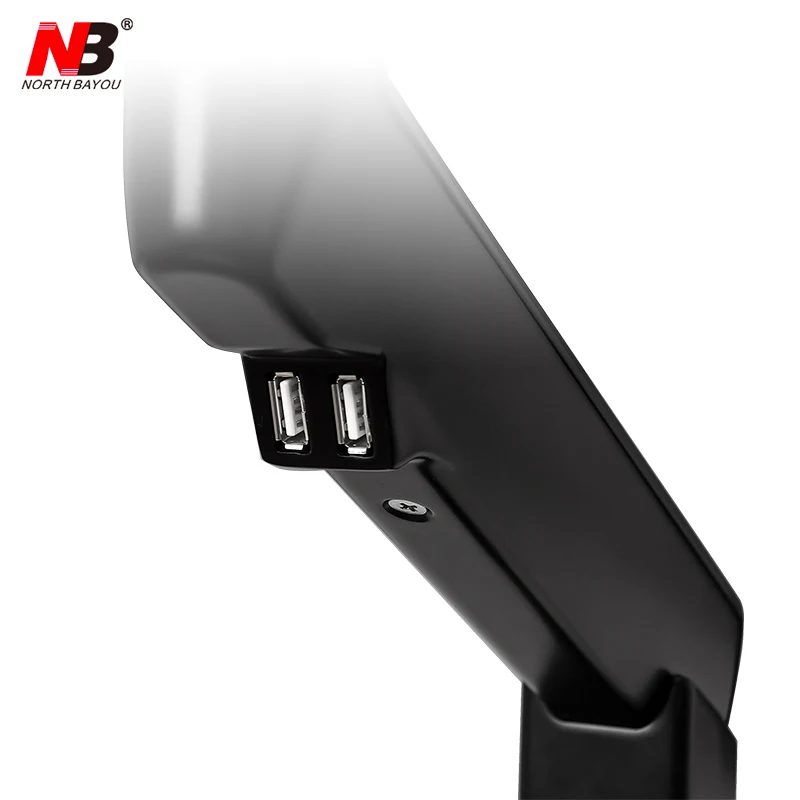 NB F90A Full Motion 22-32 inch Screen Monitor Holder Mechanical Spring Long Arm LED LCD Monitor Mount Support with 2 USB Ports NB F90A Full Motion 22-32 inch Screen Monitor Holder Mechanical Spring Long Arm LED LCD Monitor Mount Support with 2 USB Ports