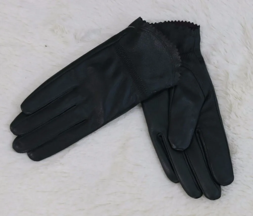 Перчатки из натуральной кожи зимние женские тонкие перчатки из овчины женские термоперчатки