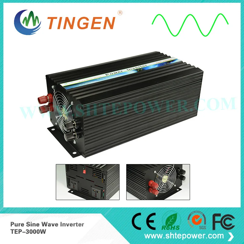 

Off Grid Tie AC 220V 230V power inverter 3000W DC 12V/24V/48V input TEP-3000W Pure sine wave 110V 120V 110V output