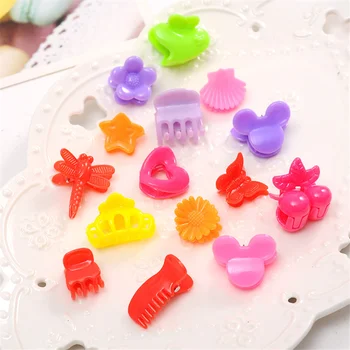 

10 pcs New Fashion Baby Girls Small Hair Claw Cute Candy Color flower Hair Jaw Clip Children Hairpin Hair Accessori dropship