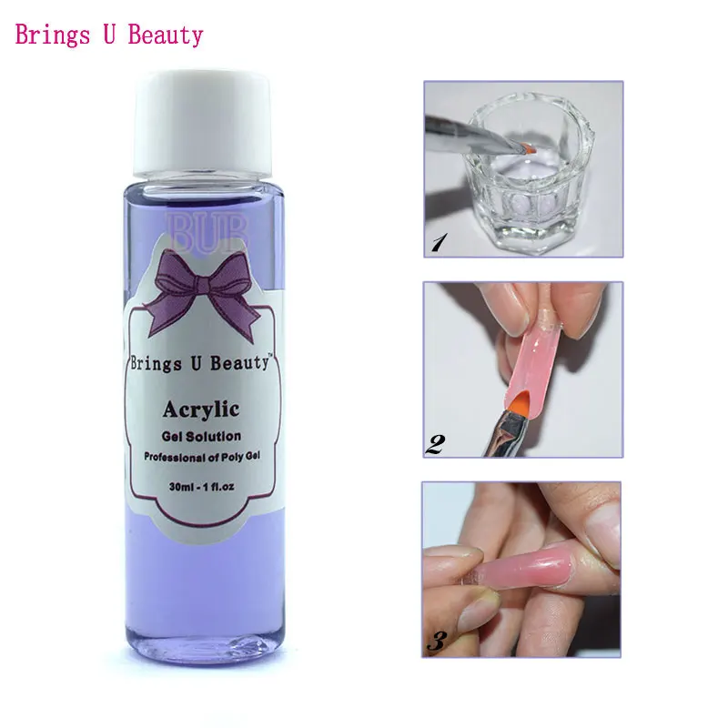 

30ml High Quality Poly Gel Nail Liquid Varnish Silp Solution Odorless Alcohol Substitutes Poly Gel Kit Nail polish