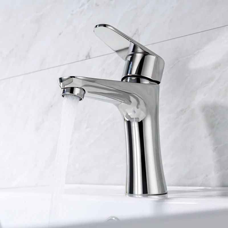 

IVRICH Mirror Polished Basin Faucet Stainless Steel SUS304 Deck mounted bathroom faucet sink faucet robinet lavabo Tap ML205