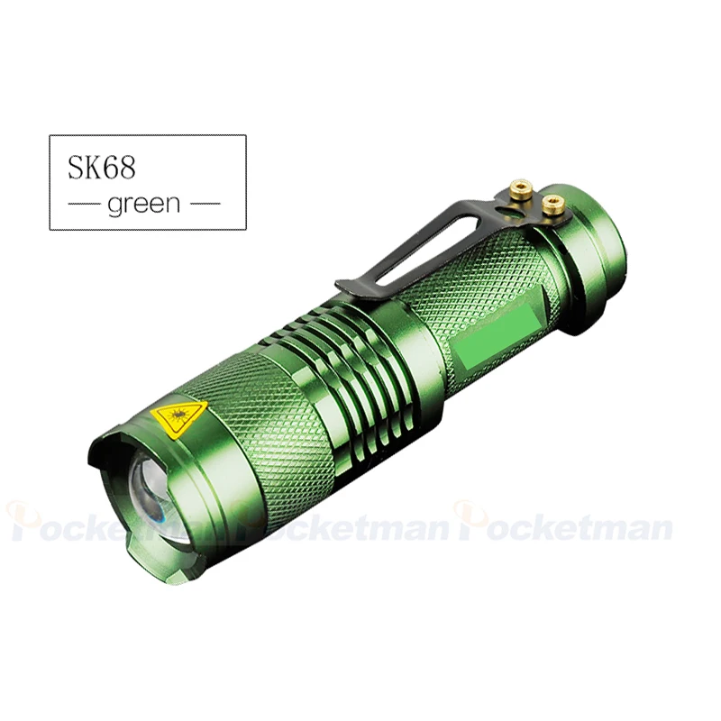 2000лм супер маленький мини Q5 батарея для светодиодного фонаря с питанием от ручного пера тактический карманный фонарик для кемпинга AA/14500 батарея - Испускаемый цвет: Light green torch