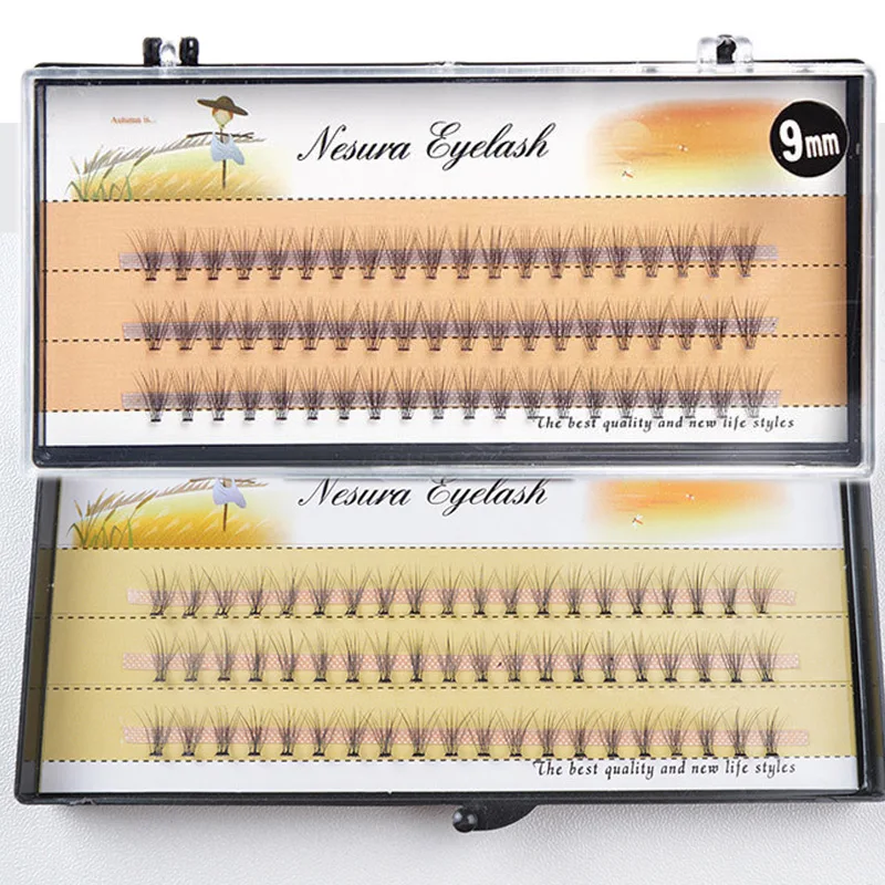

10D Grafting False Individual Eyelash Extensions Clusters C Curl Volume Individual Eyelashes Pre Made Fans