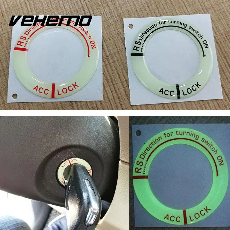 

Vehemo Vehicle Light Decorations Car Ignition Key Ring Sticker Ignition Ring