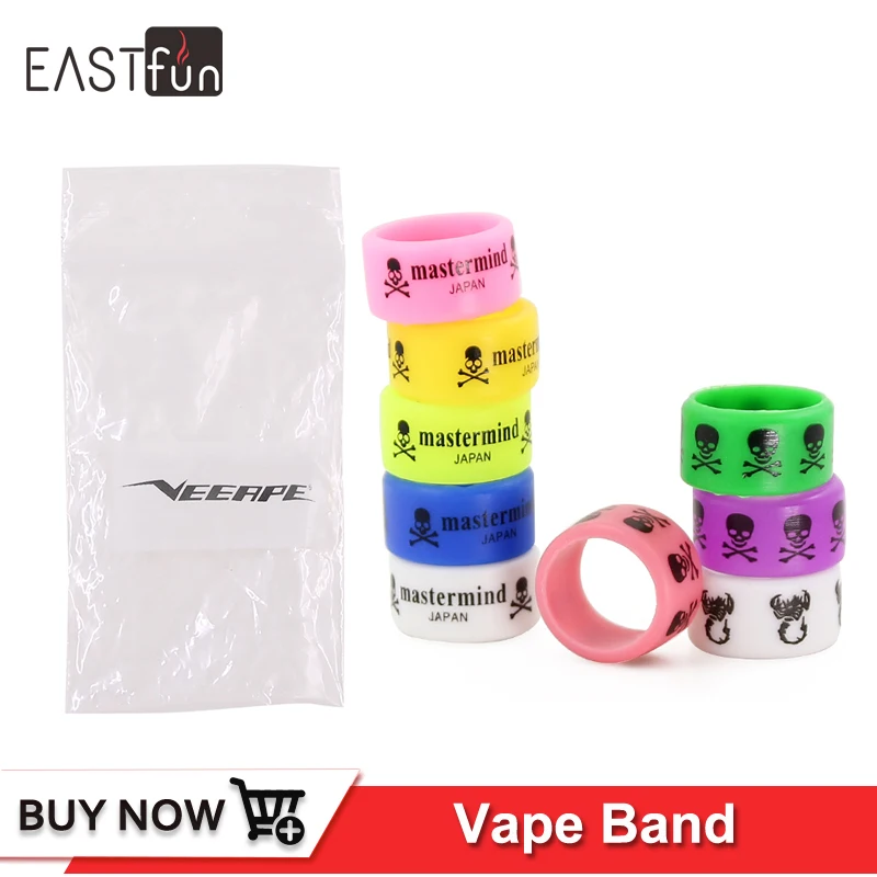 Veeape 10PCS Silicone rubber band Non Slip protection wide vape band