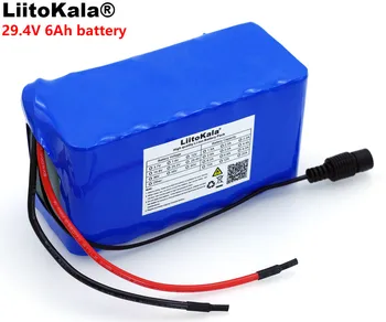 

LiitoKala 24V 6 Ah 7S3P 18650 Battery 29.4 v 6000mAh 250W BMS Protection Electric Bicycle Moped /Electric/Li ion Battery Pack