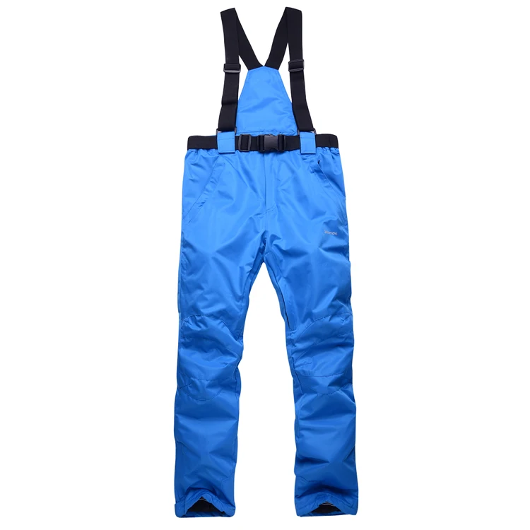 Новые лыжные штаны для женщин и мужчин, лыжные брюки для сноубординга, Женская Мужская зимняя спортивная одежда, дышащая водонепроницаемая теплая одежда - Цвет: Blue