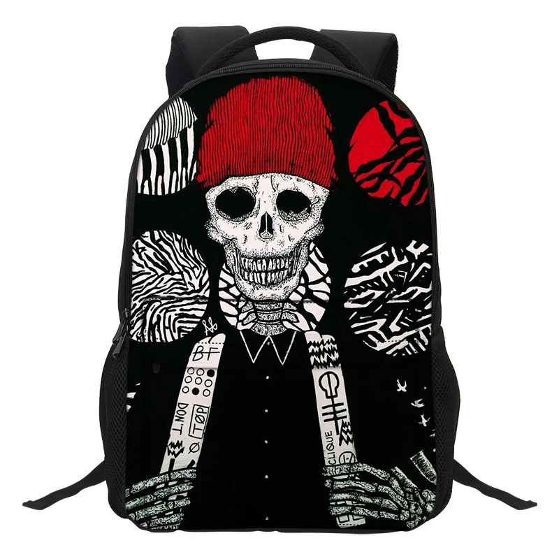 2018 VEEVANV Boys Cartoon Backpacks Fashion Men Laptop Shoulder Bags Twenty One Pilots Printing School Bookbag Teenagers Mochila