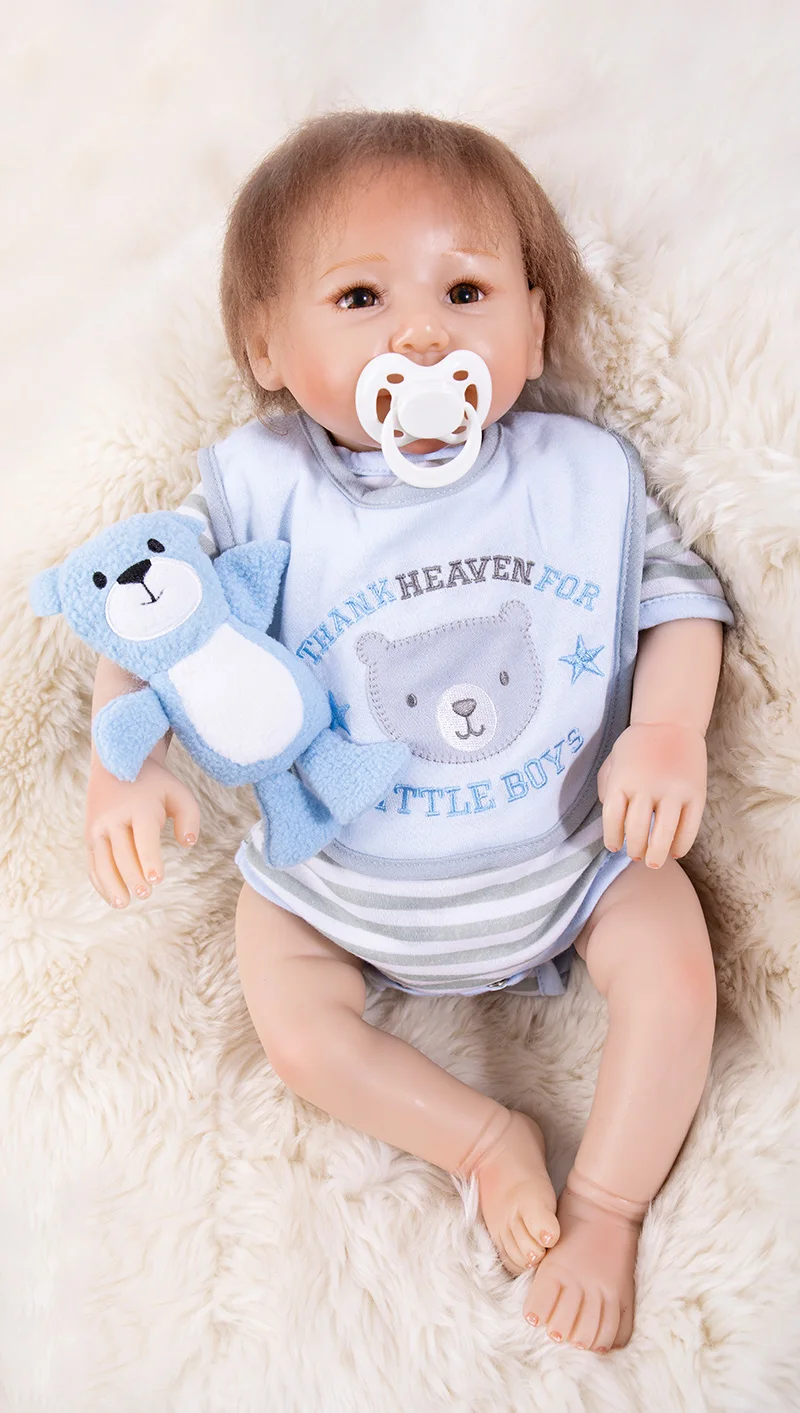 

NPKCOLLECTION 46cm Silicone Newborn Baby Lifelike Reborn Doll Baby Princess soft Lovely Bebe Alive Boneca Toys bebek juguetes