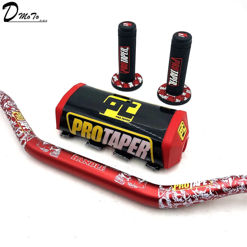 Red P 1-1/" Руль с барными подушечками ручки для протейпинга KTM CRF KLX мотоцикл Грязь питбайк ATV Quad гоночный велосипед - Цвет: Red P