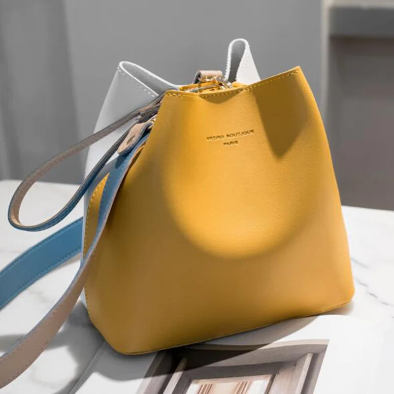  2019 Fashion Women Bag Summer Bucket Bag Women PU Leather Shoulder Bags Brand Designer Ladies Cross - 33010087395