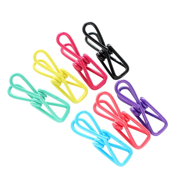 50pcs/100pcs Multipurpose Stainless Steel Clips Clothes Pins Pegs