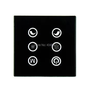 

Max 288W Power 6 Button Touch Panel Dimmer Controller DC 12V-24V For RGB LED Strip Light Free Shipping