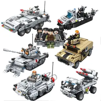 

KAZI 2017 NEW 635010~15 Military Series Super Weapon Figures Tank Model Building Blocks Set Bricks Kids Children Toys Gift