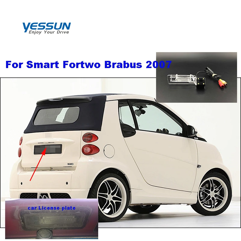 

Yessun HD CCD Night Vision Car Rear View Reverse Backup Camera Waterproof For Smart Fortwo Brabus 2007