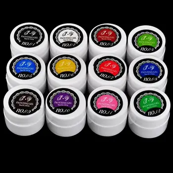 

New Arrived 12 PCS Mini Nail Art UV Gel Nails Polish Long Lasting Nail Gel Manicure Beauty Tools 12 Pure Colors
