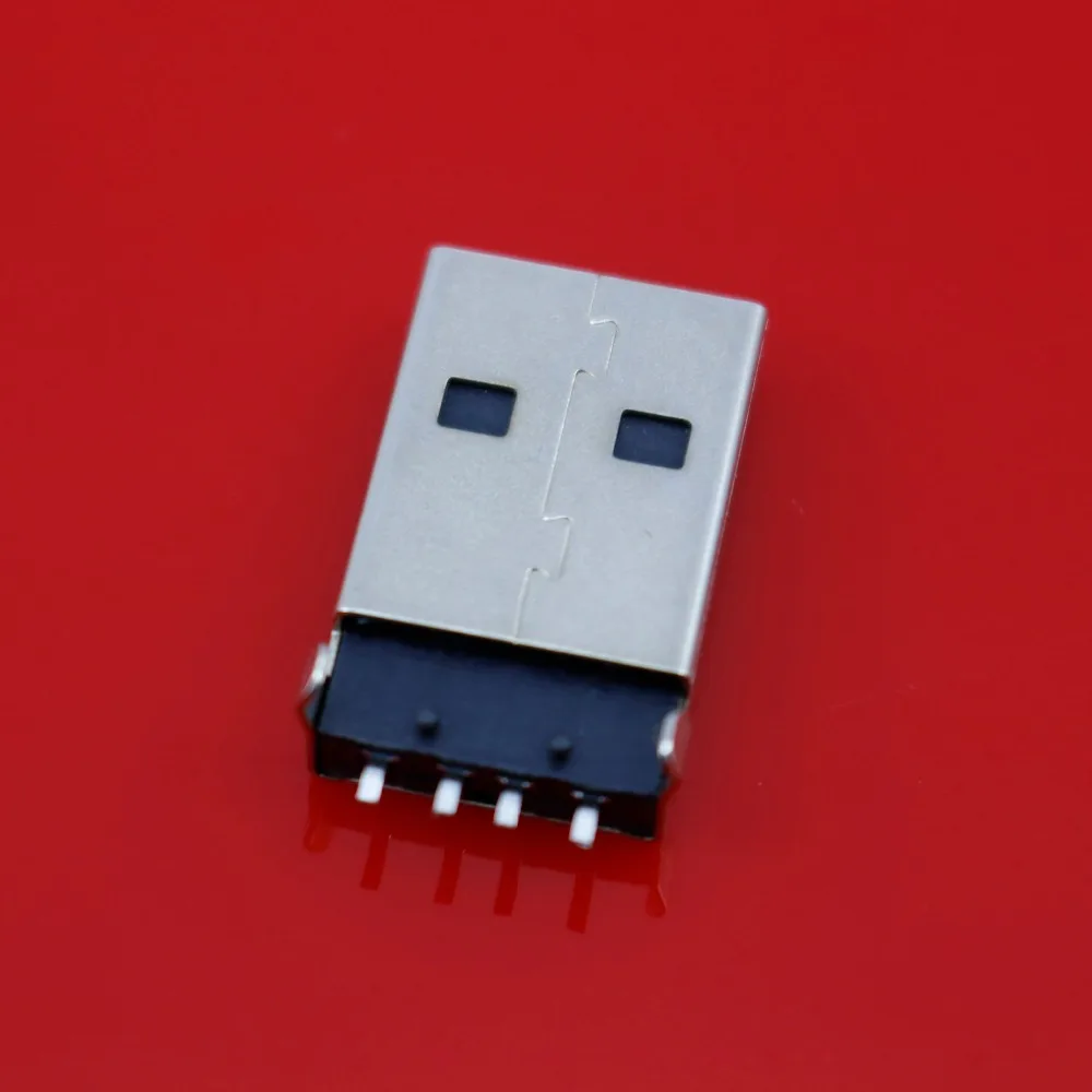 YuXi 4Pin USB 2 0 штекер типа A PCB разъем 180 градусов SMT SMD мужские разъемы белый/черный| |