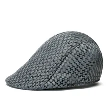 Мужские сетчатые береты, кепки s, повседневные однотонные кепки-береты, шапки весна-лето, британский стиль, Классическая дышащая Кепка с якорем