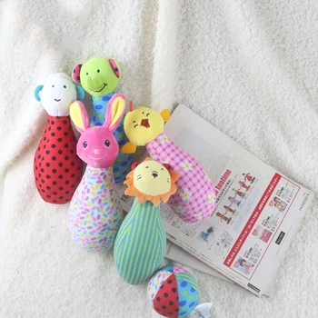 

1Set Of Soft Comfort Plush Cute Animal Bowling Games Cloth Bowling Ball Set For Kids Party Fun Toys