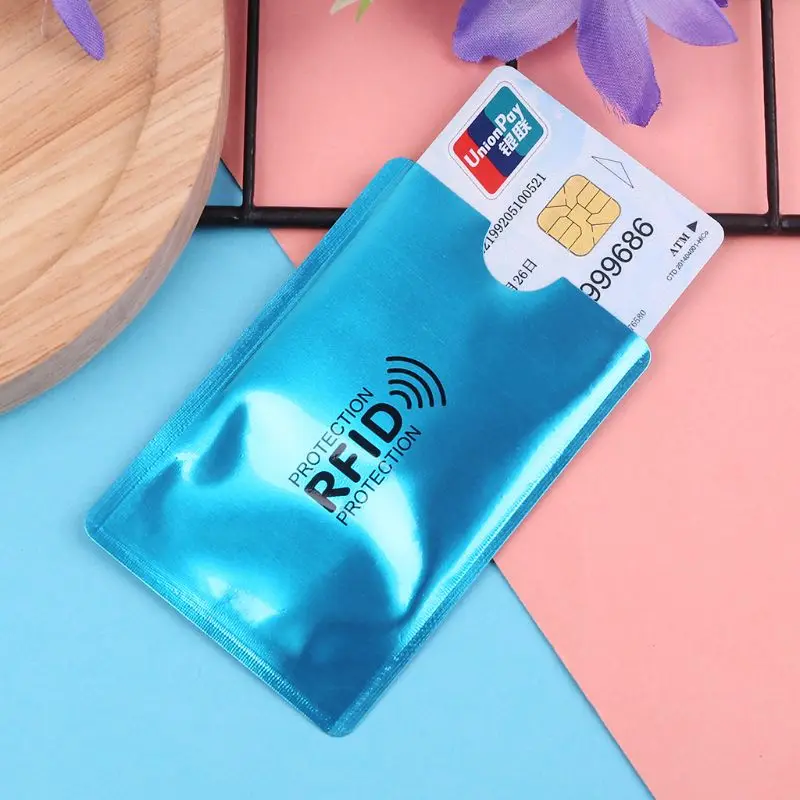RFID модные яркие блокирование рукава с протекторами для банковских карт банк держатель визитных карточек случае