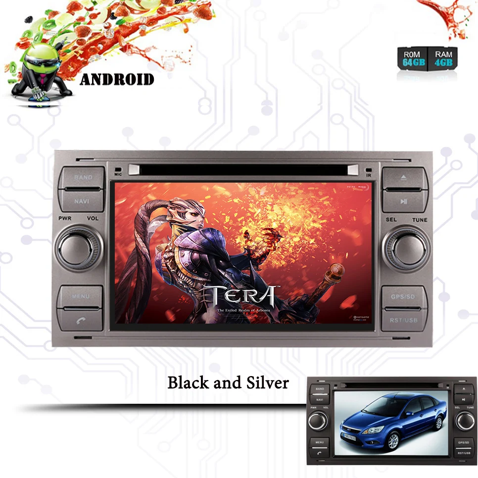 Perfect Android 9.0 Car DVD Multimedia Stereo For Ford Mondeo S-max Focus 7" IPS Display Auto Radio 2 Din GPS Navigation Video Headunit 2