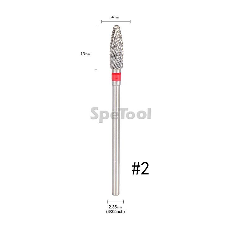 SpeTool 6 форм, вольфрамовое твердосплавное сверло для ногтей, инструмент для дизайна ногтей, аксессуар для электрического маникюрного станка, удаляющий гель