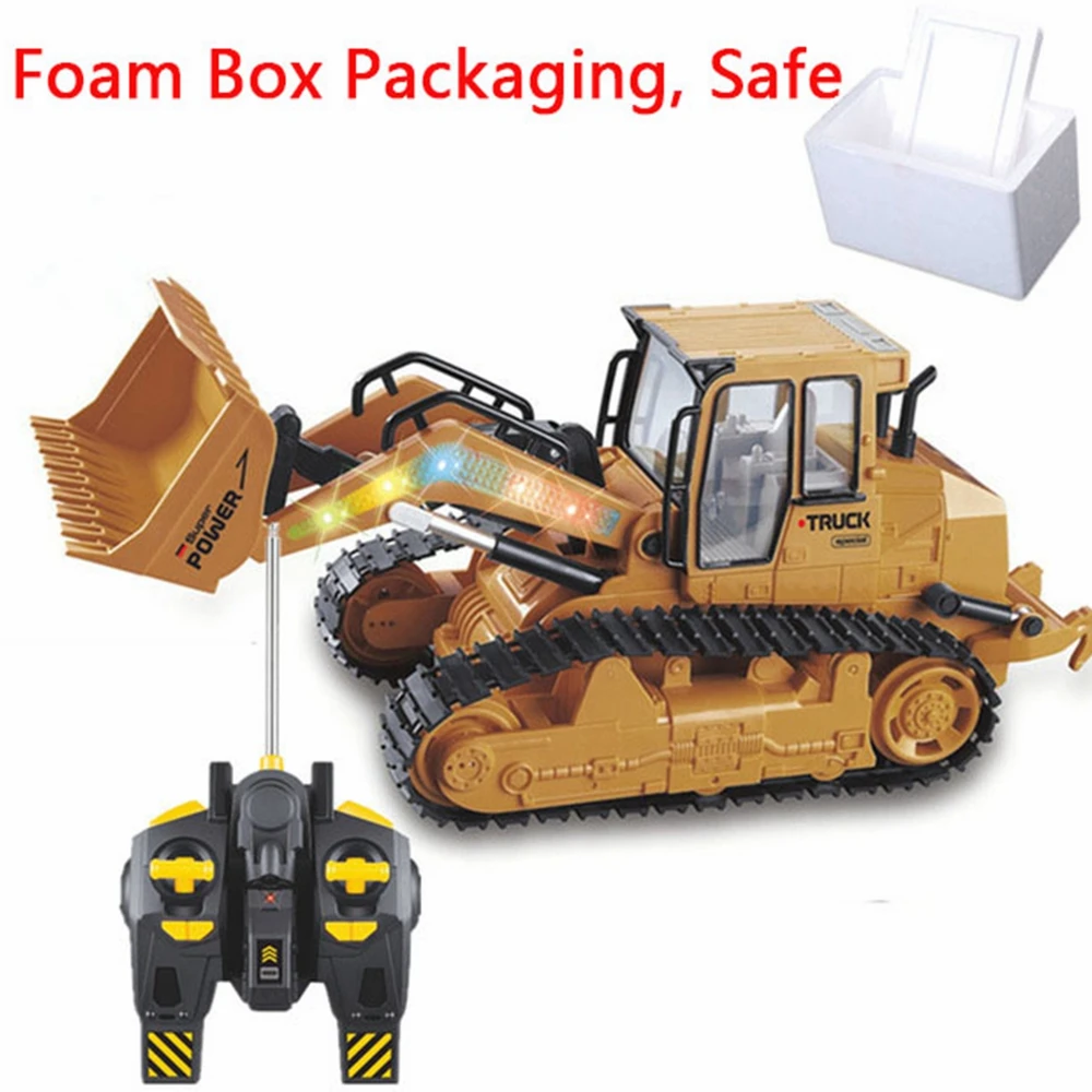 RC Truck 6CH Bulldozer Caterpillar Tractor Remote Control Simulation Construction Vehicle Electronic Toys Game Hobby Model RC Truck 6CH Bulldozer Caterpillar Tractor Remote Control Simulation Construction Vehicle Electronic Toys Game Hobby Model