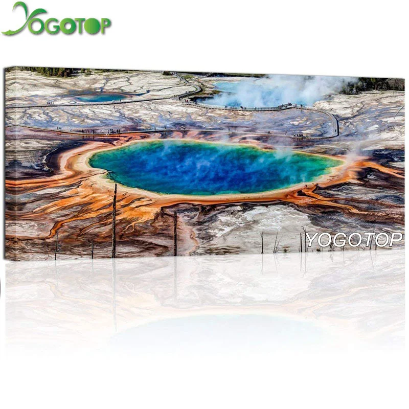 YOGOTOP Diy Diamond Painting Spring Yellowstone National Park landscape