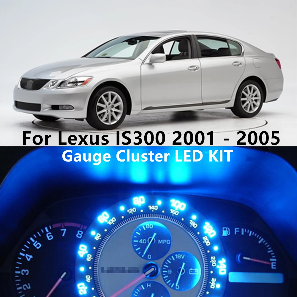 WLJH 7Colors Led Instrument Panel Gauge Cluster Speedometer Dashboard Light Bulb Kit for Lexus