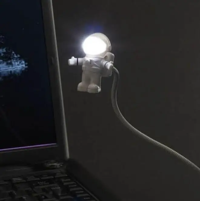 

Adjustable Mini Reading Lamp USB Tube For Computer Laptop PC Notebook Pure White Portable Spaceman Astronaut LED Night Light
