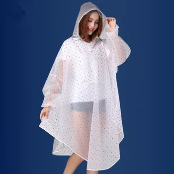 

Long Portable Spotted Raincoat Women Waterproof Light Rain Coat Ponchos Jackets Rainwear Gear Female Chubasqueros Mujer